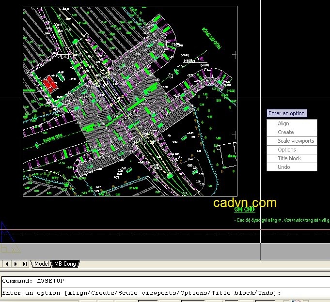 autocad, lệnh thường dùng, Layout